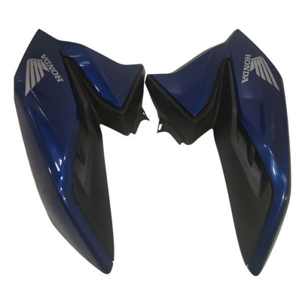 Carenagem Par Aba Tanque Titan 160  2024 Original Usado Azul-escuro