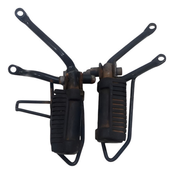 Par Suporte Pedaleiras Traseiras Xre 300  2019  2020 2023 Preto